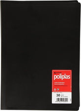 CARPETA 30 FUNDAS POLIPLAS FOLIO NEGRO | 1 UNIDADES | (GRAFOPLAS)